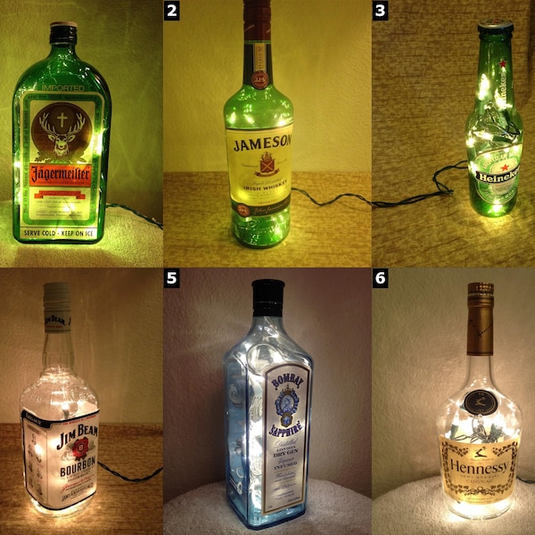 Alcohol Bottle Lamp Etsy