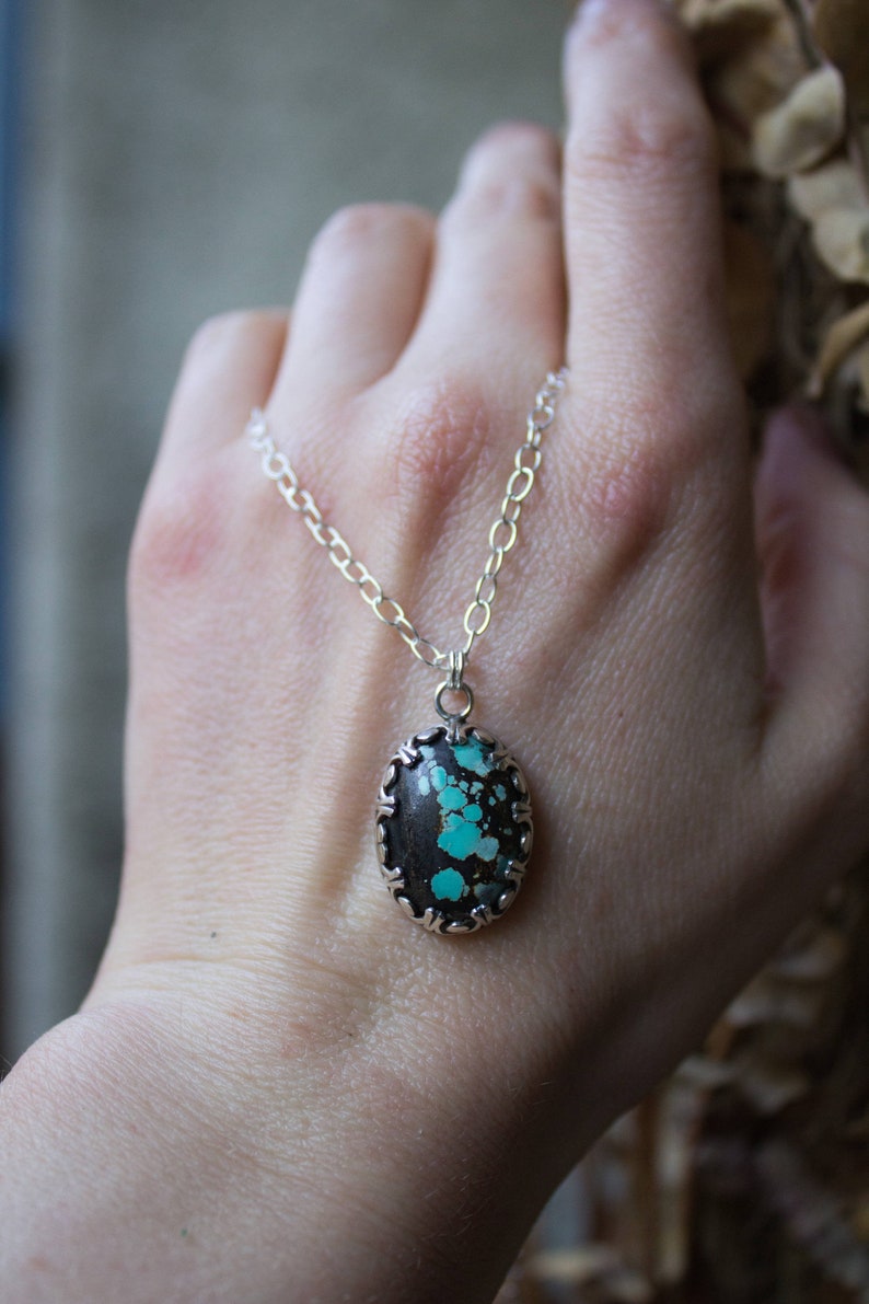 Genuine Turquoise Real Turquoise Necklace Blue Gemstone Necklace Southwestern Jewelry Turquoise Necklace for Women Turquoise Necklace