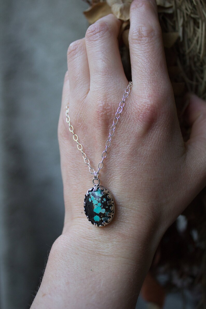Genuine Turquoise Real Turquoise Necklace Blue Gemstone Necklace Southwestern Jewelry Turquoise Necklace for Women Turquoise Necklace