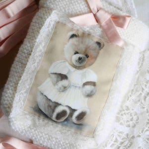 Buono sconto per tessuto con motivo a orsacchiotto, per cucito, patchwork, decorazione della cameretta del bambino