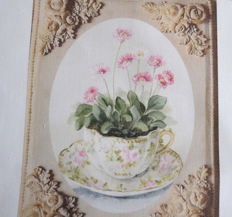 Shabby Chic Floral Decorative Quilt Panel Silk Ribbon Etsy