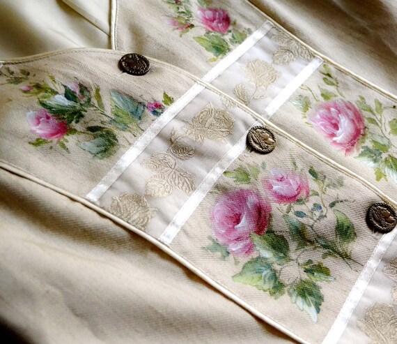 Embellished vintage woman vest, wedding vest, hand