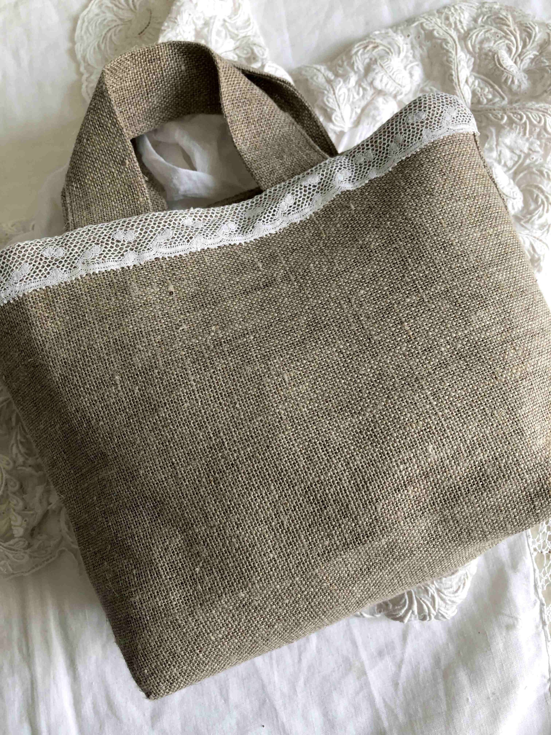 Kleine LeinenTasche Leinen-Tasche Muster Rosen Strauß | Etsy