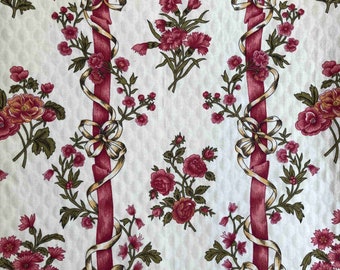 1969s French upholstery cotton fabric, Boussac Romanex