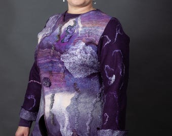 Purple "Fantasia" Felt Jacket