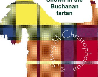 Scottish Terrier Scottish tartan cross stitch pattern