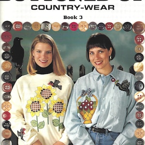 Buttoned-Up Country-Wear cross stitch leaflet