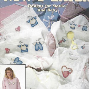 Ulotka z haftem krzyżykowym Now & Later Designs for Mother and Baby