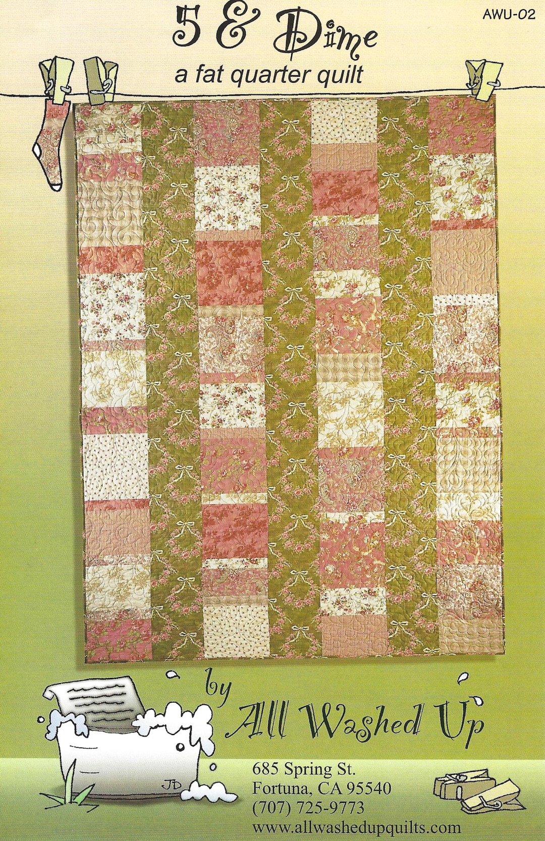 5 & Dime Quilt Pattern From All Washed Up - Etsy