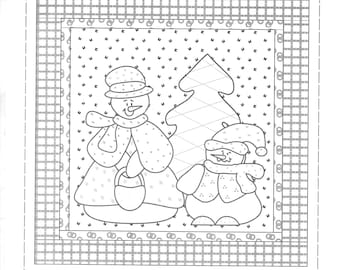 Snowman Collector—Florence & Earl block 5 of 12 from The Stitch Connection