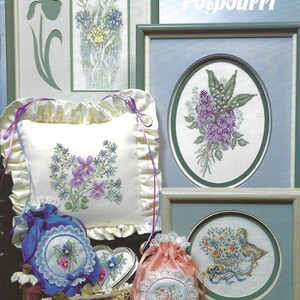 Ulotka haftowana krzyżykiem „Floral Potpourri”