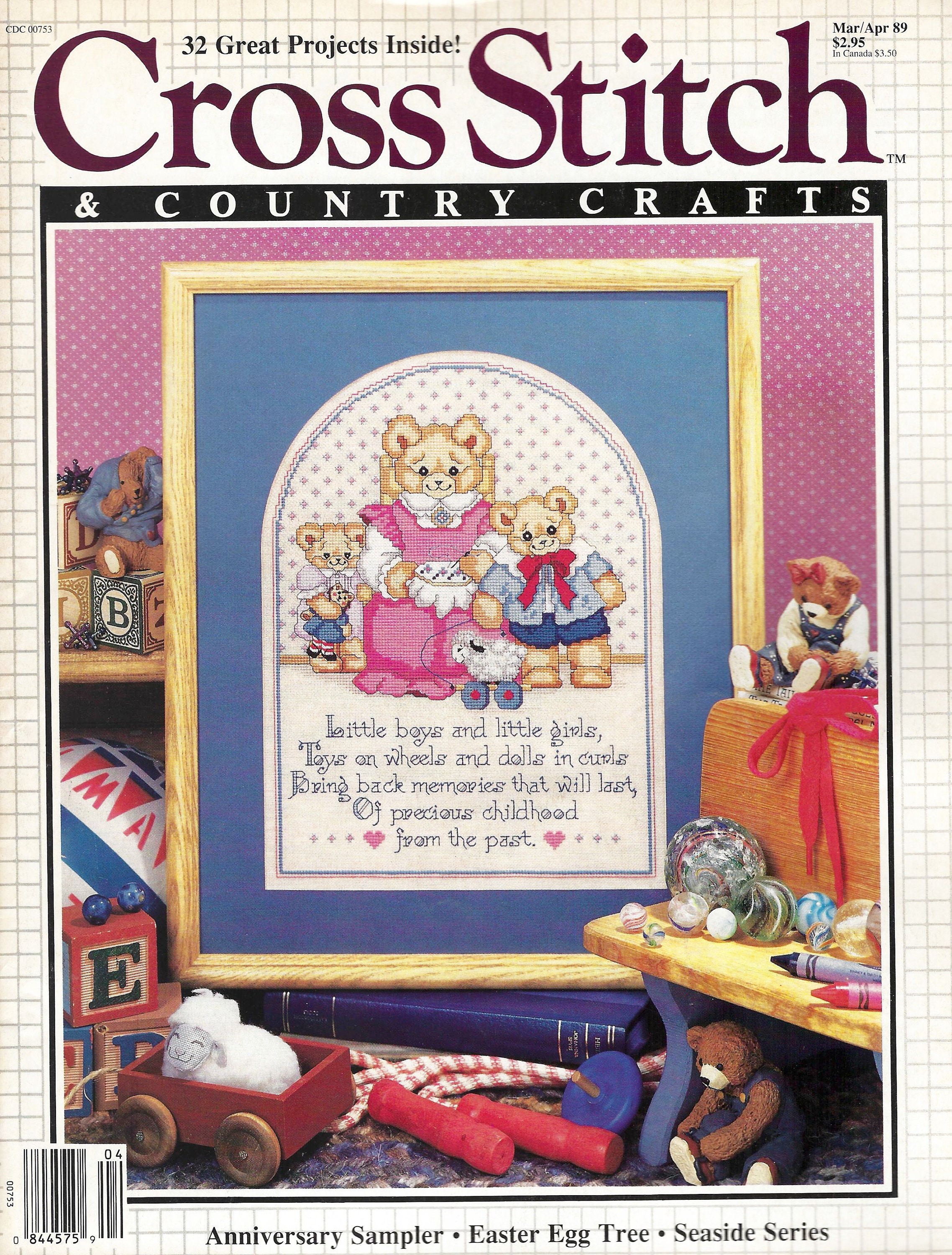 Magazine Cross Stitch & Country Crafts mars/avril 1989