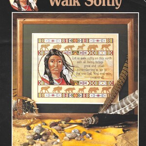 Ulotka do haftu krzyżykowego Walk Softly