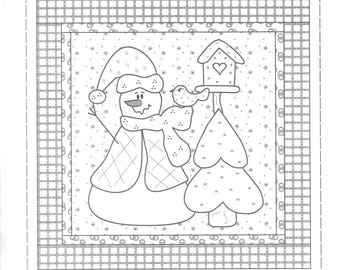 Snowman Collector—Roscoe block 3 of 12 from The Stitch Connection