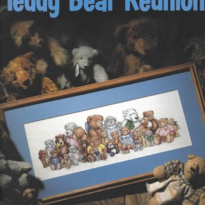 Ulotka do haftu krzyżykowego Teddy Bear Reunion