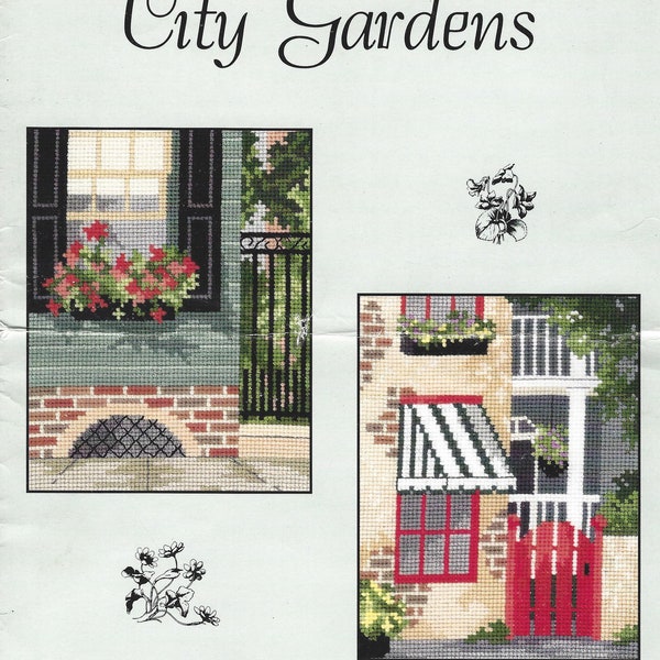 City Gardens Collection Five cross stitch leaflet