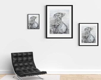 Sci-Fi Movie - Alien Illustration - Ink Drawing: Xenomorph - Art Print