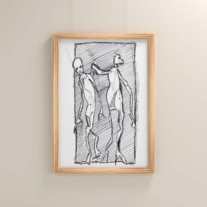 Abstract Illustration - Abstract Bodies - Art Print: Two Friends - Limited Edition