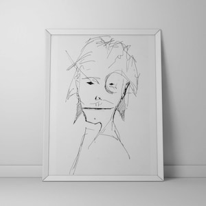 Comic Stil - Portrait Zeichnung / Illustration - "Clown" - Original und Kunstdrucke