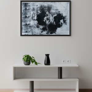 Structure 1 – Techniques mixtes – Encre et encre d’imprimante sur carton photo – Œuvre originale