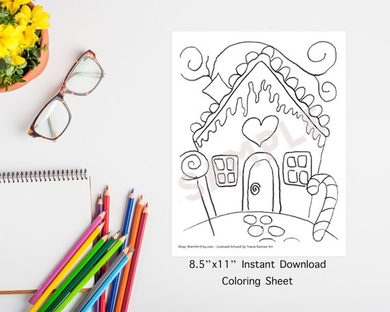 INSTANT DOWNLOAD PRINTABLE Coloring Sheet Tracer