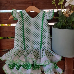 Handgefertigtes Flamencokleid für Babys