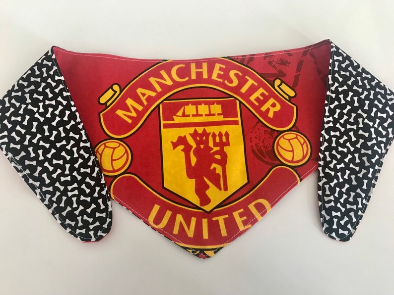 Tieon Dog Bandana in Manchester United Football Club Etsy