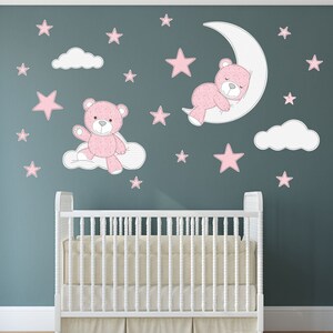 teddy bear wall stickers baby nursery