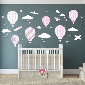 air balloon wall stickers