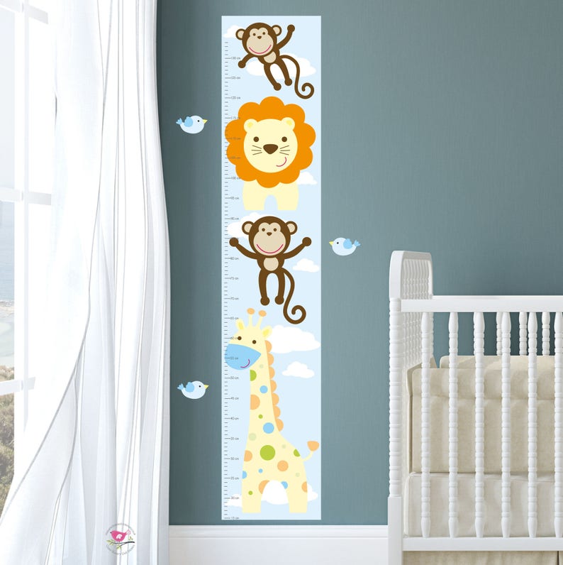 Jungle Animal Decals. Gender Neutral Wall Stickers Giraffe Etsy