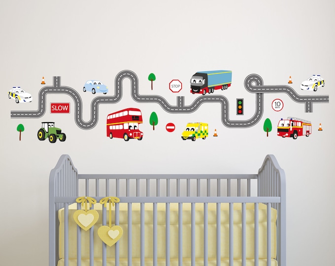 Personalized Race Car Name Wall Decal - Racing Wall Decals - Nursery ...