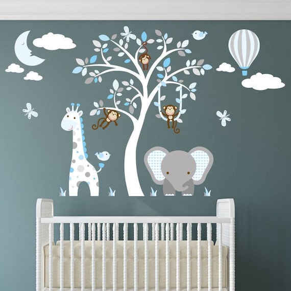 grey nursery wall stickers