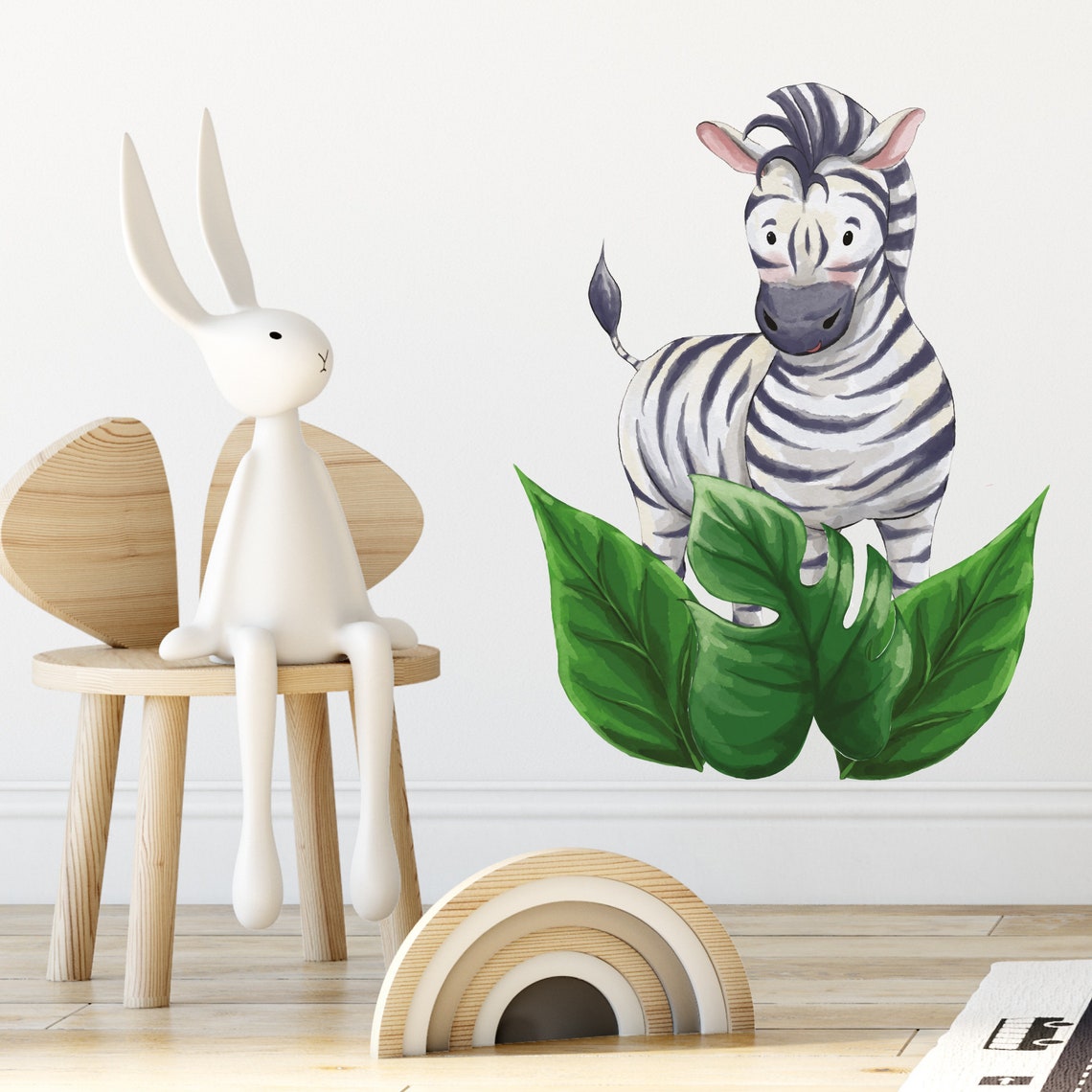 Safari Wall Stickers Individual Jungle Animal Nursery Decals Etsy UK