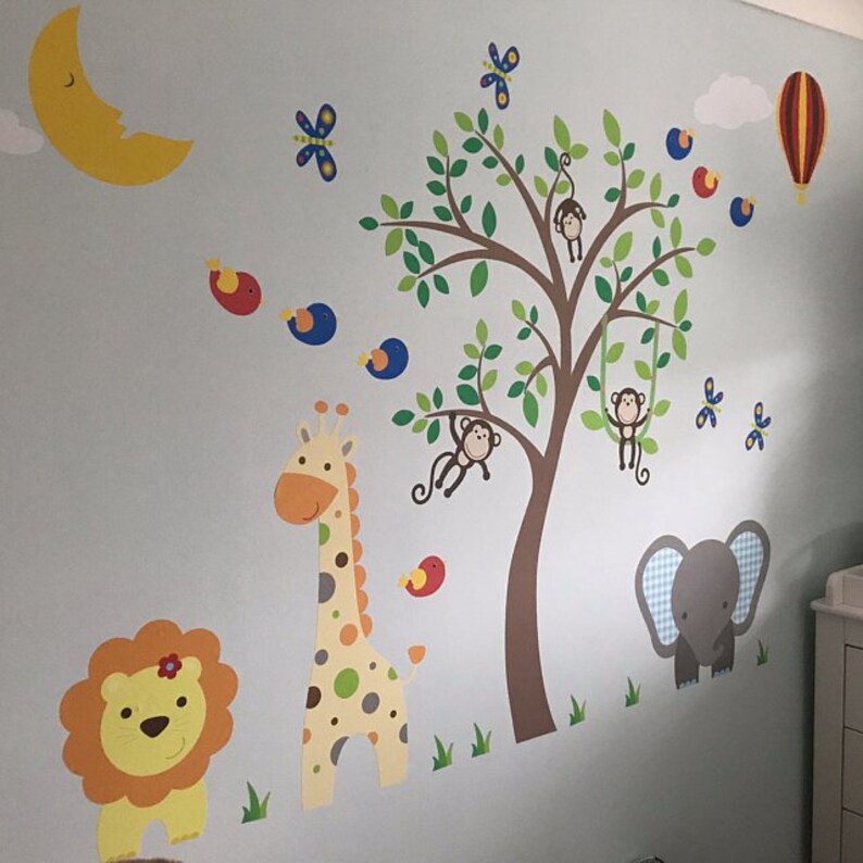 Jungle Safari Decal Baby Nursery Wall Stickers. Monkeys Etsy Canada