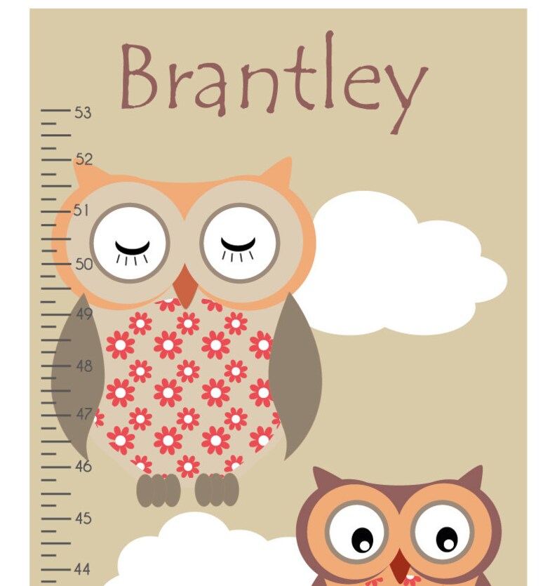 Woodland Height Chart personalized for Children Growth Chart Decal Baby Art Toddler Gift Critter Nursery Decor Forest Wall Stickers