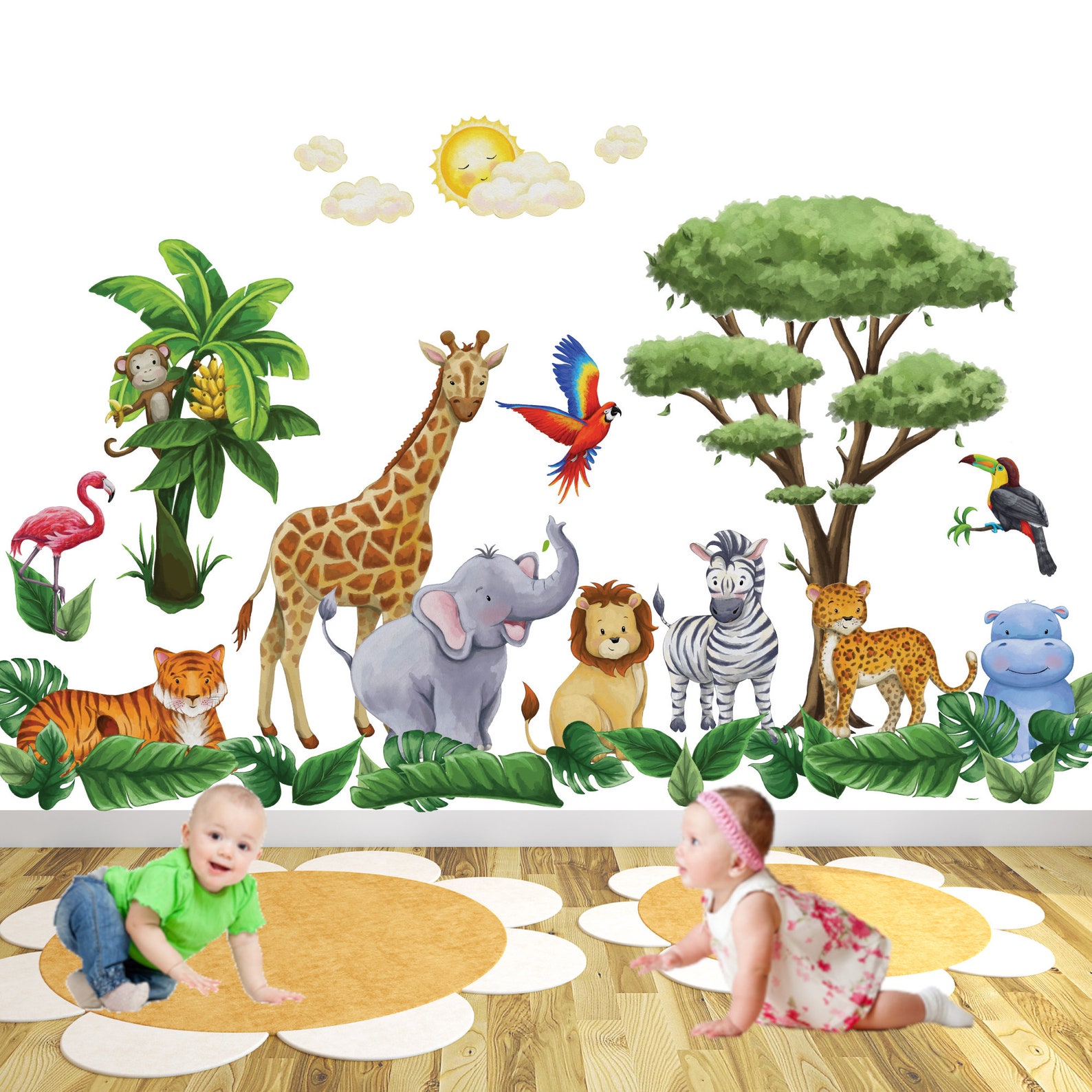 big safari wall stickers