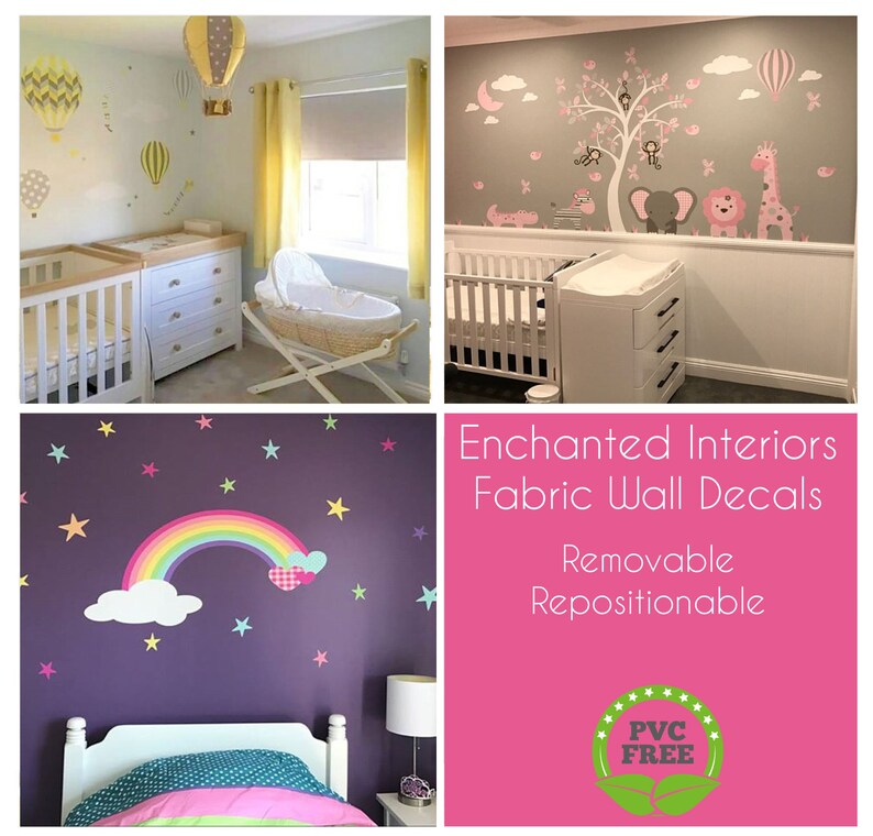 Large Safari Wall Stickers Jungle Animal Nursery Gender Etsy Canada