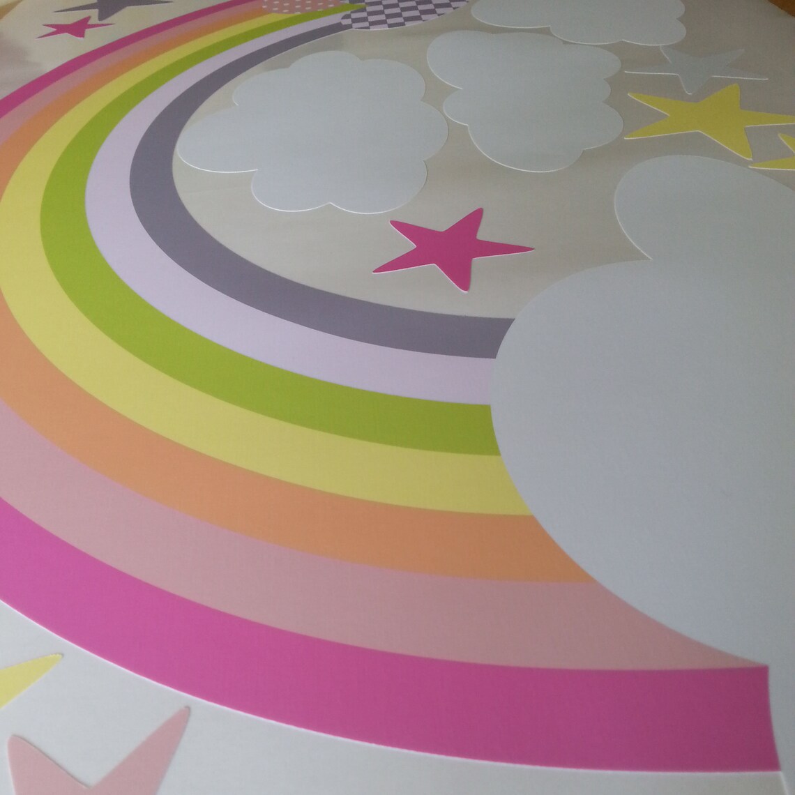 Rainbow Wall Decal Girls Wall Stickers Nursery Baby Room Etsy
