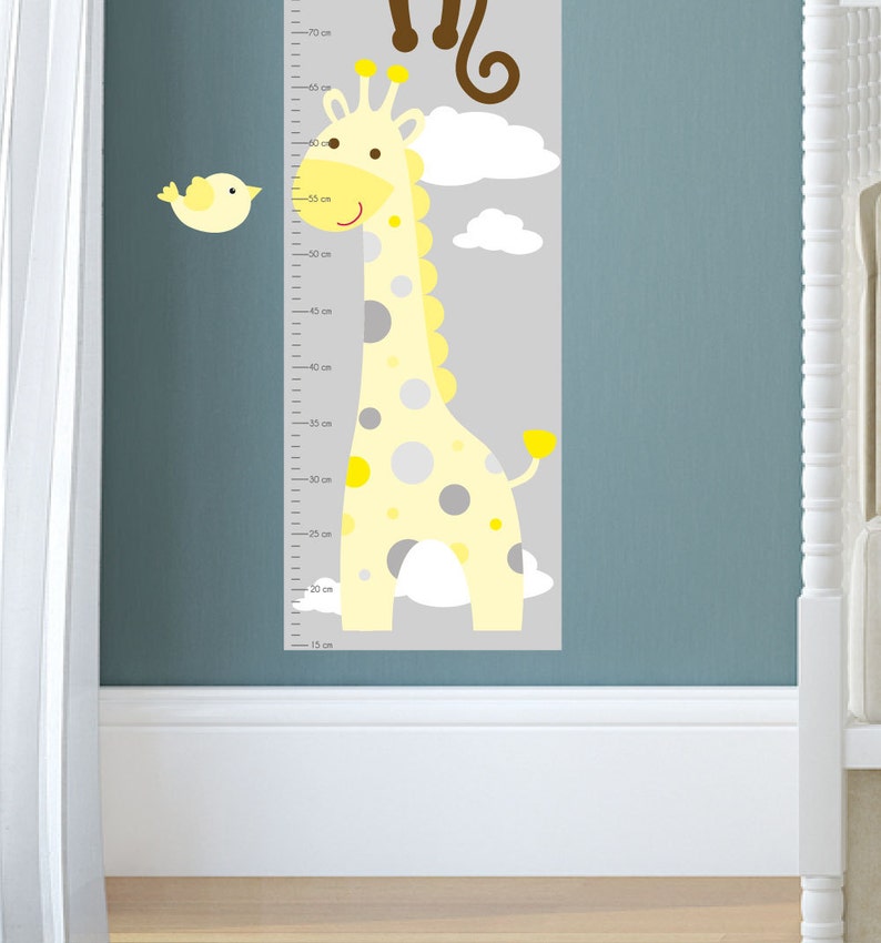 Yellow and Grey Jungle Wall Stickers Gender Neutral Nursery Etsy