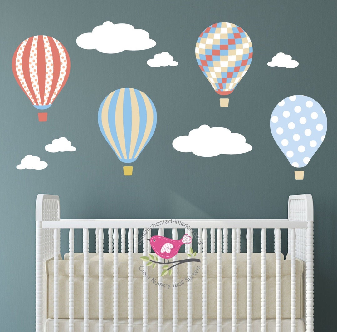Hot Air Balloon Decal Nursery Wall Stickers Baby Decor Etsy
