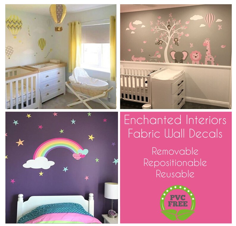 Yellow and Grey Jungle Wall Stickers Gender Neutral Nursery Etsy UK
