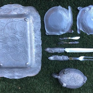 Arthur Court Rabbit Serving Set - 8 pieces
