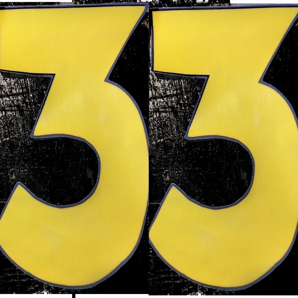 FALLOUT 33 - Vault-suit numbers -  21 cm tall Cosplay Costume Patch