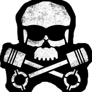 Tryckt Cosplay BMRC Rygglapp Pistons / Skull + topp BRRC logotyp Cosplay Kostymlapp - tryckt - 280g poly rea - 280g poly