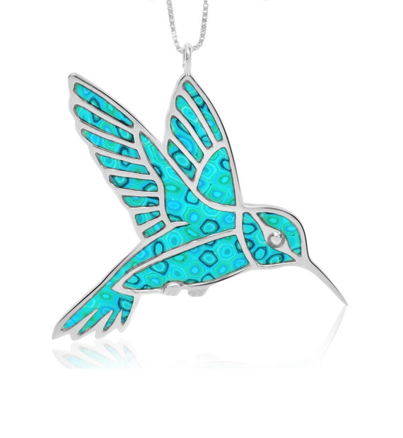 Turquoise hummingbird necklace deals