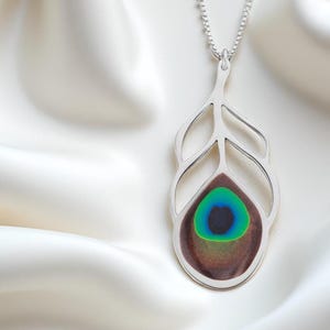 Mega Sale! Small Peacock Necklace Pendant · Handcrafted Peacock Feather Jewelry · 925 Sterling Silver · Unique Charm Gift for Moms & Wife