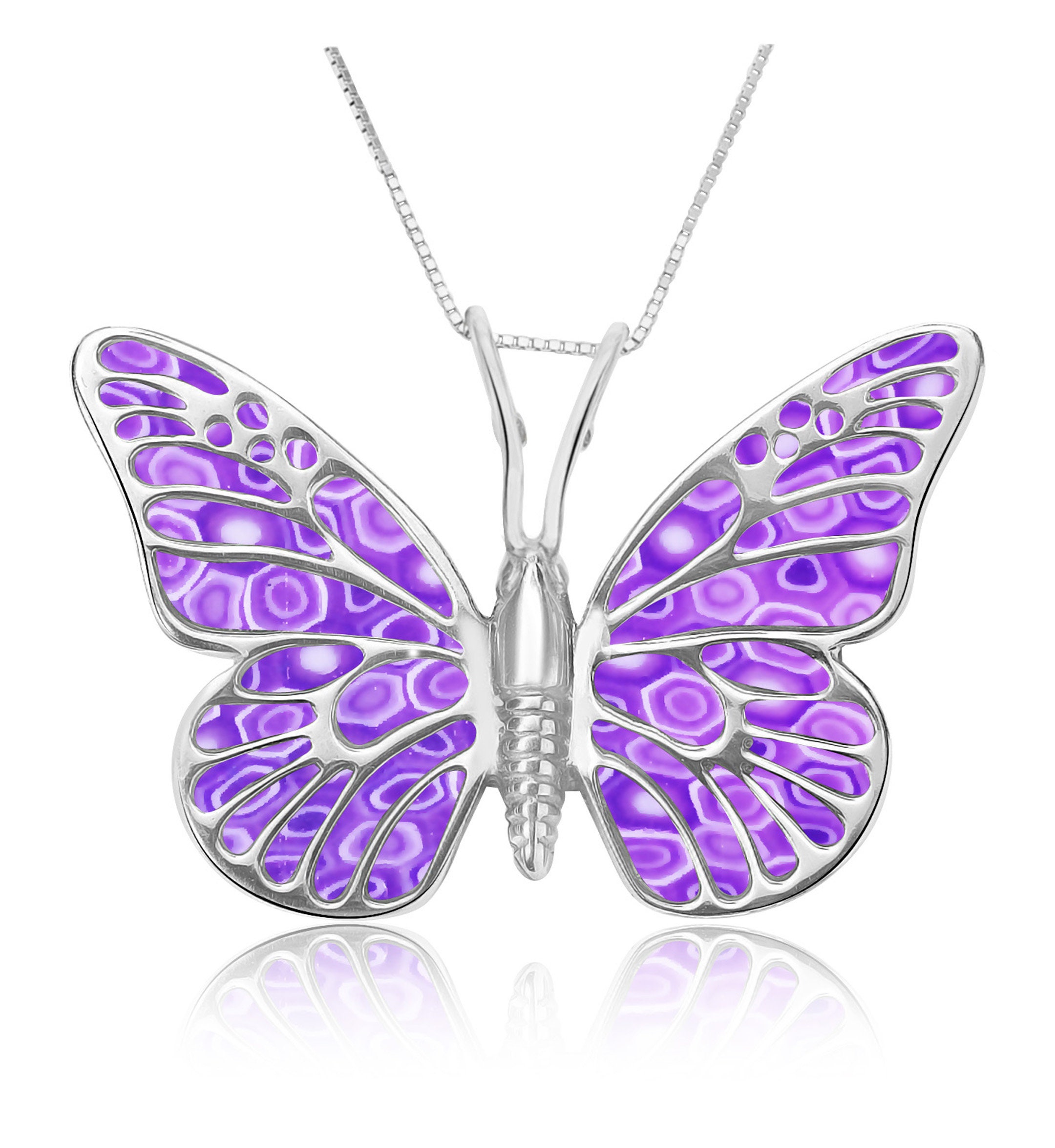 Purple butterfly best sale pendant