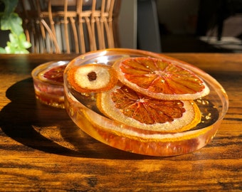 Orange Pop Coasters - Resin