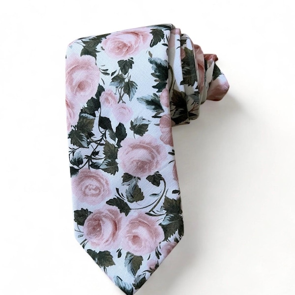 India Floral Neck Tie - Blush