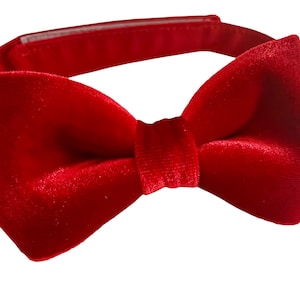 Red Velvet Bow Tie. Christmas Red Bow Tie. Apple Red Bow Tie. Kids/Adults. Deep Red Bow Tie. Velvet Bow Tie.